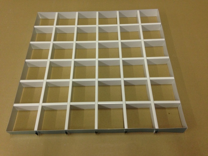 CONTROSOFFITTO GRIGLIATO IN ALLUMINIO BIANCO / SILVER / NERO 60X60 CM